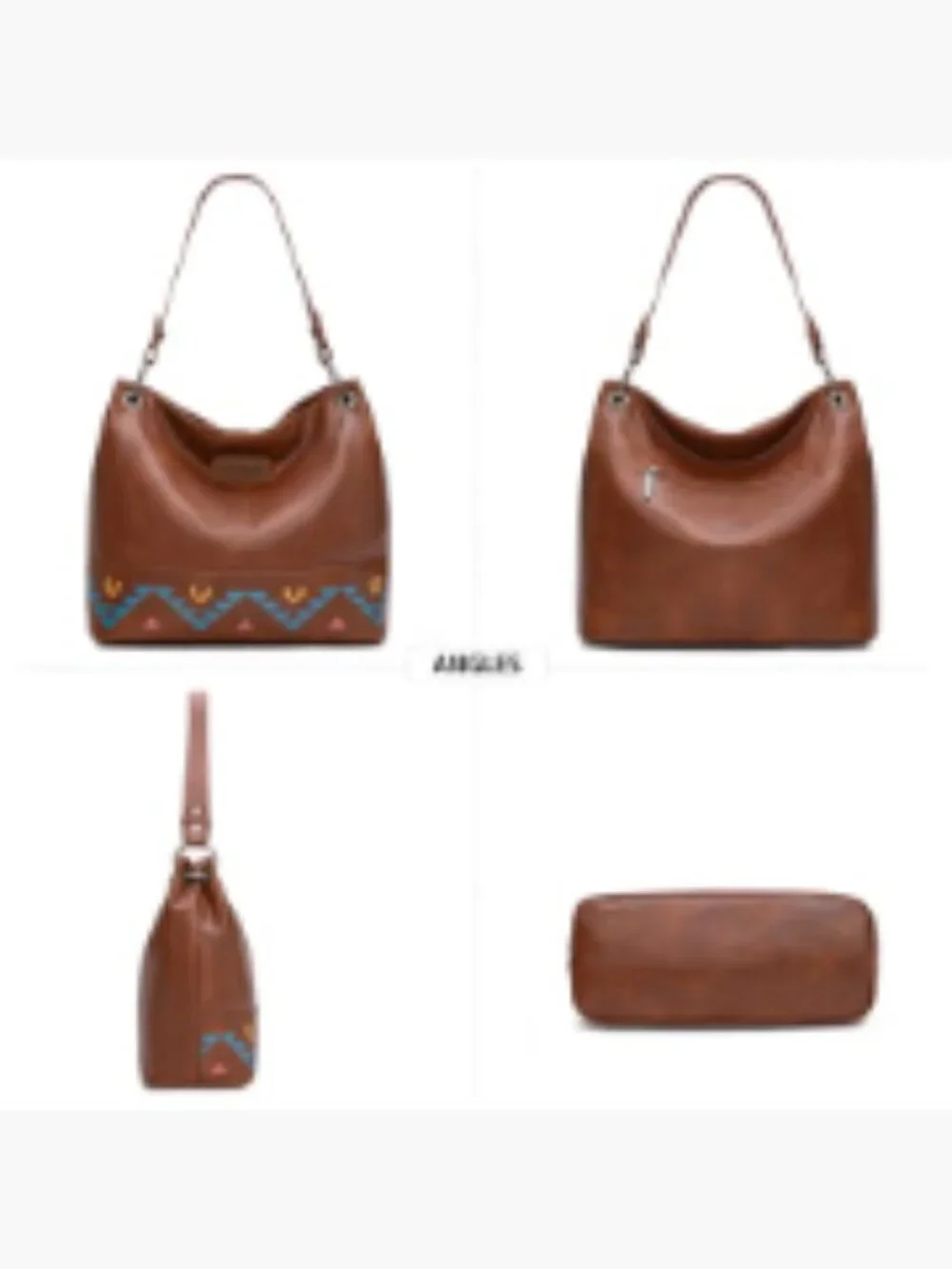 Woman Faux Leather Hobo Bag Top Handle Shoulder Purses Handbag